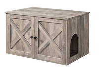 Maxxpet 22307 houten kattenhuis - kattenbak 80x53x50cm - afbeelding 1 van  4