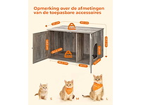 Maxxpet 22307 houten kattenhuis - kattenbak 80x53x50cm - afbeelding 3 van  6
