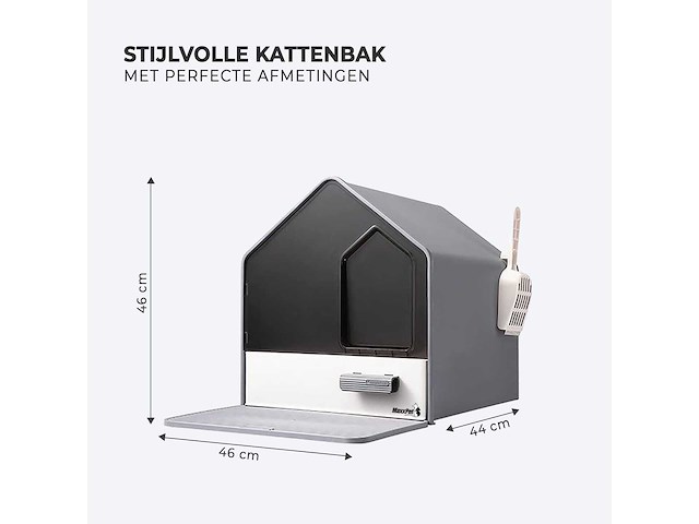 Maxxpet 22351 kattenbak - incl. lade en mat 46x41x46cm - afbeelding 5 van  6