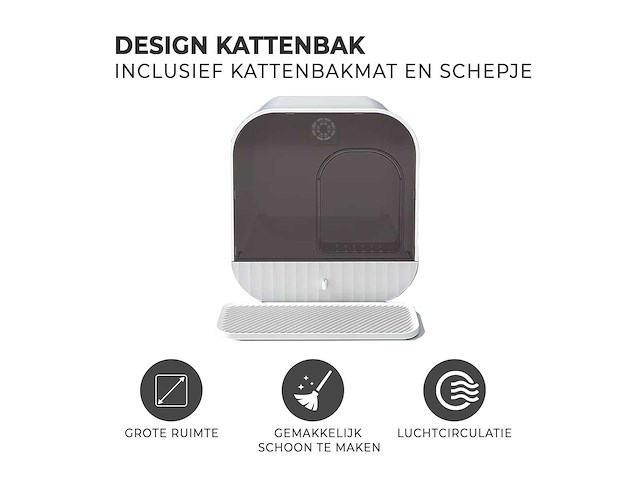 Maxxpet 22352 kattenbak - incl. lade en mat 42x42x43cm - afbeelding 3 van  6