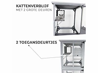 Maxxpet 88049 kattenkooi - kattenvolière - 82x80x180cm - afbeelding 4 van  5