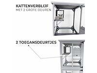 Maxxpet 88049 kattenkooi - kattenvolière - 82x80x180cm - afbeelding 4 van  5