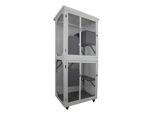 Maxxpet 88050 kattenkooi - kattenvolière - 82x80x180cm - afbeelding 1 van  5