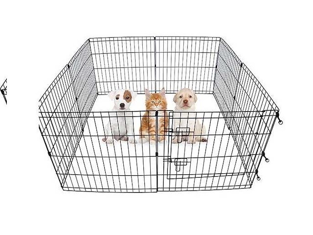 Maxxpet 88110 konijnenren puppyren - opvouwbaar - 76x61cm - 8 delig - afbeelding 1 van  4