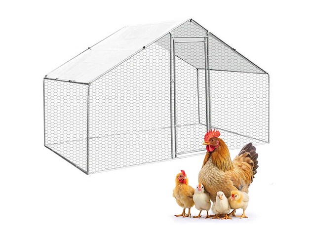 Maxxpet 88129 kippenren - kippenhok metaal - 3x2x2m - afbeelding 1 van  5