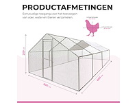 Maxxpet 88131 kippenren - kippenhok metaal - 3x6x2m - afbeelding 2 van  5