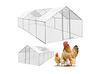 Maxxpet 88132 kippenren - kippenhok metaal - 3x8x2m - afbeelding 1 van  4