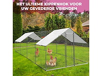 Maxxpet 88132 kippenren - kippenhok metaal - 3x8x2m - afbeelding 4 van  4