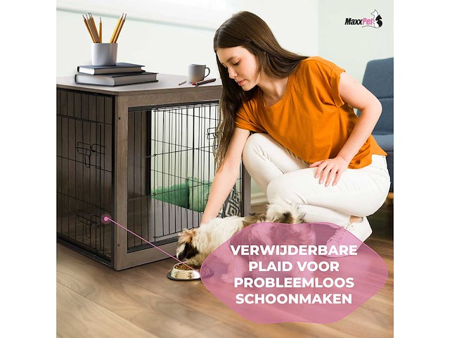 Maxxpet 88145 houten hondenbench 98x65x68cm - afbeelding 4 van  5