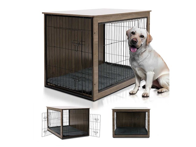 Maxxpet 88146 houten hondenbench 110x74x80cm - afbeelding 1 van  5