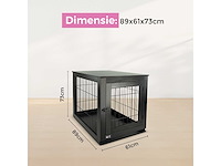 Maxxpet 88148 houten hondenbench 89x61x73cm - afbeelding 4 van  5