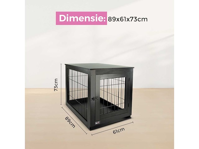 Maxxpet 88148 houten hondenbench 89x61x73cm - afbeelding 4 van  5