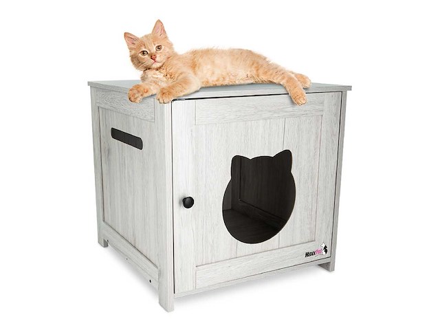 Maxxpet 88152 houten kattenhuis - 30x30x30cm - afbeelding 1 van  1