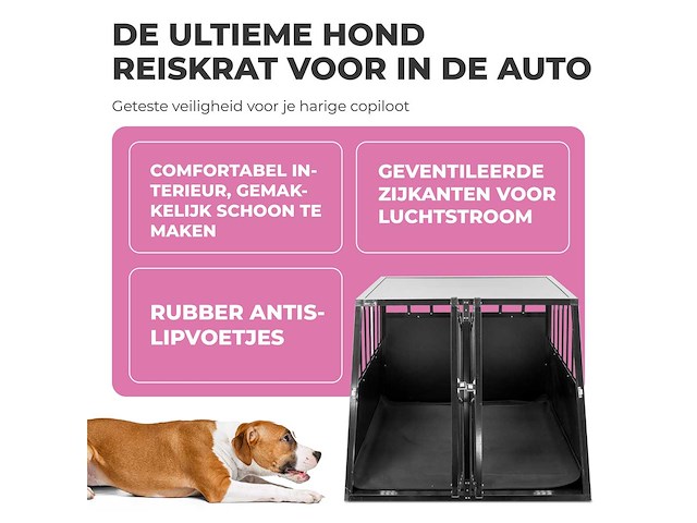 Maxxpet 88161 autobench hondenbench - 96x91x70cm - afbeelding 3 van  4