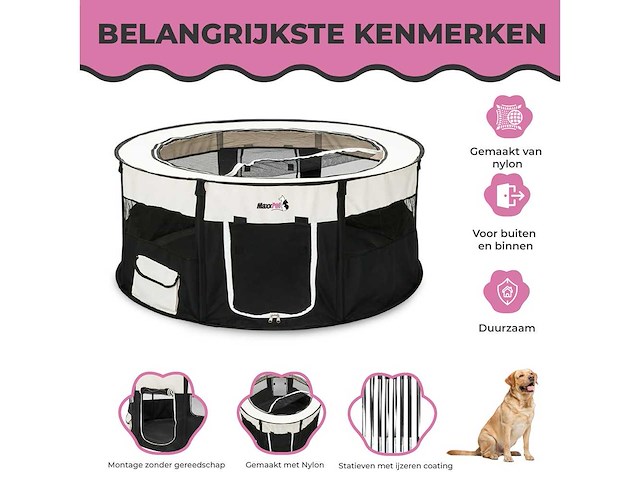 Maxxpet 88260 opvouwbare bench - 114x58cm - afbeelding 4 van  4