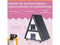 Maxxpet 88333 kattenhuis - kattenhok voor buiten weerbestendig 82x51x92cm - afbeelding 2 van  4
