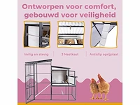 Maxxpet 88336 kippenhok 236x120x184cm - afbeelding 2 van  3