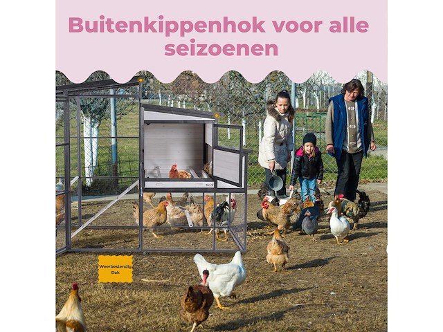 Maxxpet 88336 kippenhok 236x120x184cm - afbeelding 3 van  3