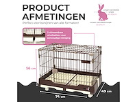 Maxxpet 88395 konijnenhok 74x49x56cm - afbeelding 2 van  3