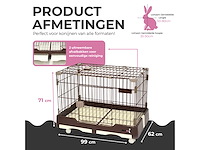 Maxxpet 88396 konijnenhok - 99x62x71cm - afbeelding 3 van  5