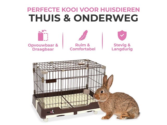 Maxxpet 88396 konijnenhok - 99x62x71cm - afbeelding 2 van  5