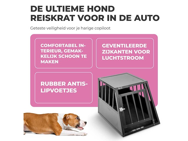 Maxxpet autobench 1 deurs - 54x69x50cm - afbeelding 3 van  5