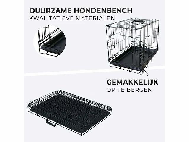 Maxxpet hondenbench opvouwbaar 107x70x78cm - afbeelding 3 van  6