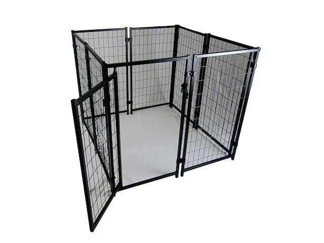 Maxxpet hondenkennel met dak- zwart - 1,2 x 1,2 x 1,8 m - afbeelding 3 van  4