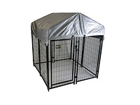 Maxxpet hondenkennel met dak- zwart - 1,2 x 1,2 x 1,8 m - afbeelding 1 van  4