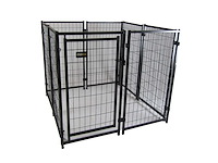 Maxxpet hondenkennel met dak- zwart - 1,2 x 1,2 x 1,8 m - afbeelding 2 van  4