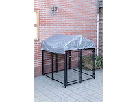 Maxxpet hondenkennel met dak- zwart - 1,2 x 1,2 x 1,8 m - afbeelding 4 van  4