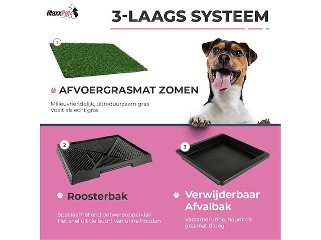 Maxxpet hondentoilet kunstgras 64x52cm - afbeelding 2 van  6
