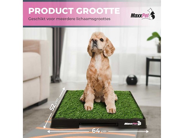 Maxxpet hondentoilet kunstgras 64x52cm - afbeelding 4 van  6