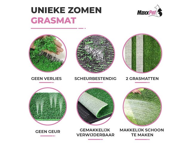 Maxxpet hondentoilet kunstgras 64x52cm - afbeelding 3 van  6