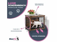 Maxxpet houten hondenbench - hondenhok - bench - hondenhuis - 63x51x59cm - afbeelding 2 van  6