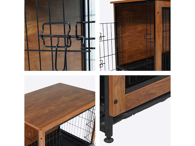 Maxxpet houten hondenbench - hondenhok - bench - hondenhuis - 83x55x64cm - afbeelding 4 van  5