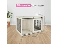 Maxxpet houten hondenbench 102x65x68cm - afbeelding 3 van  5