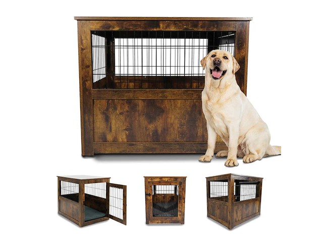 Maxxpet houten hondenbench 89x61x72cm - afbeelding 1 van  5