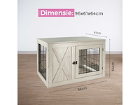 Maxxpet houten hondenbench 96x61x64cm - afbeelding 4 van  5