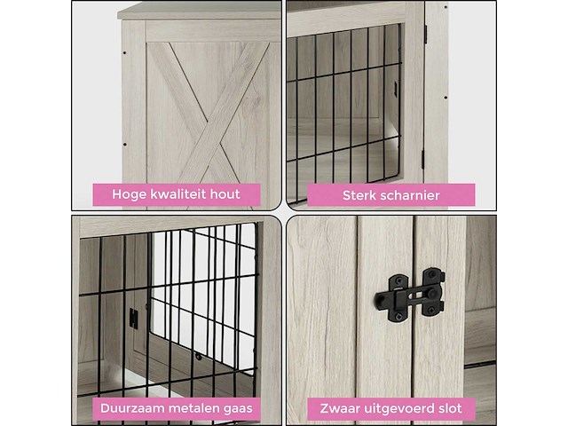 Maxxpet houten hondenbench 96x61x64cm - afbeelding 5 van  5