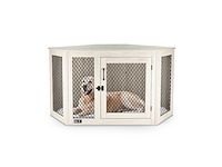 Maxxpet houten hondenbench hoekmodel 132x70x73 cm - afbeelding 1 van  5