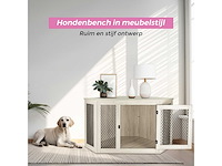 Maxxpet houten hondenbench hoekmodel 132x70x73 cm - afbeelding 2 van  5