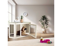 Maxxpet houten hondenbench hoekmodel 132x70x73 cm - afbeelding 3 van  5