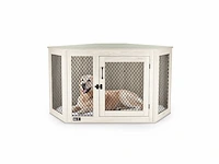 Maxxpet houten hondenbench hoekmodel 132x70x73 cm - afbeelding 1 van  5