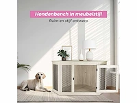 Maxxpet houten hondenbench hoekmodel 132x70x73 cm - afbeelding 2 van  5