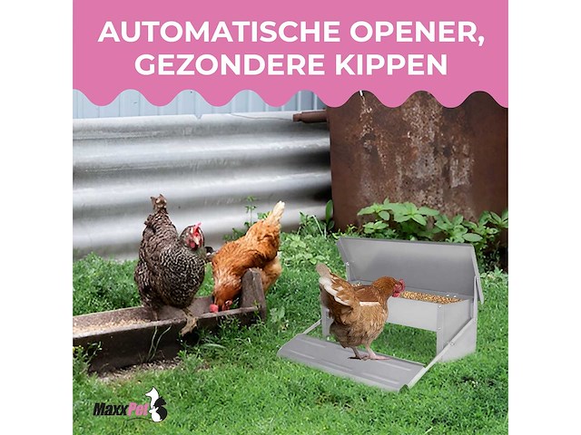 Maxxpet kippen 88325 voederbak voerbak met trapsysteem 5kg - afbeelding 2 van  2