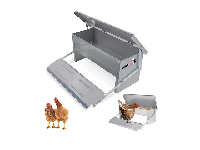 Maxxpet kippen 88325 voederbak voerbak met trapsysteem 5kg - afbeelding 1 van  5