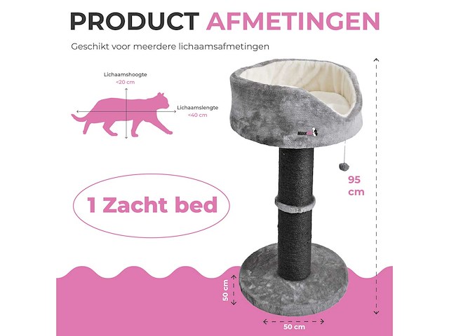 Maxxpet krabpaal 50x50x95cm - afbeelding 4 van  5