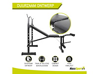 Maxxsport 21376 halterbank - weight bench - verstelbaar en inklapbaar - 147 x 125 x 103 cm - afbeelding 3 van  6