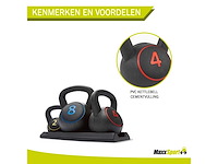 Maxxsport kettlebell 21814 - set van 3 kettlebell - 2 - 4 - 8 kg - afbeelding 2 van  6